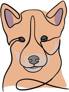 Logo du site internet qui représente mon chien